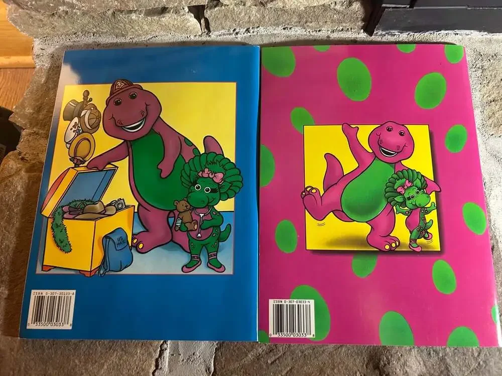 VTG 1993 Barney the Dinosaur Coloring Books lot of two ( used)